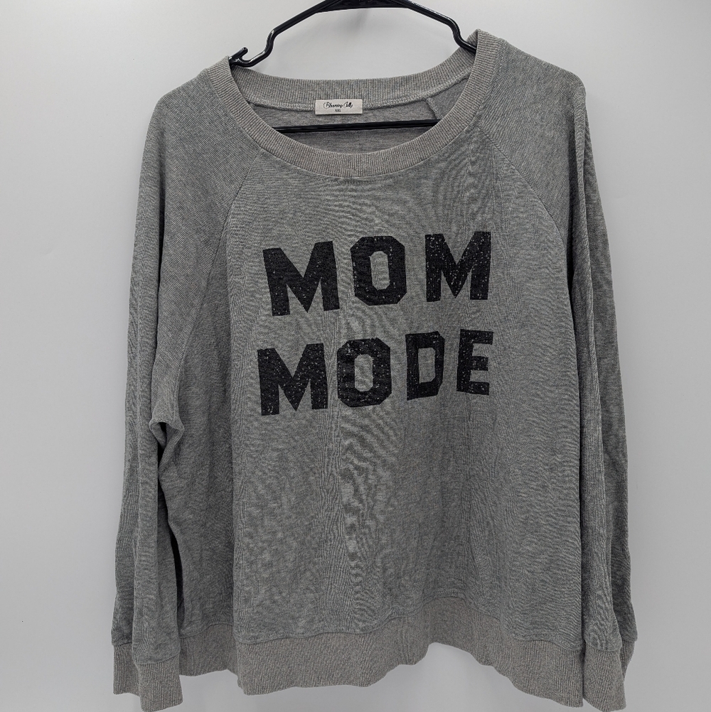 Blooming Jelly Mom Mode Sweatshirt XXL Gray Everyday Casual Loungewear Women's
